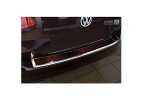 Protector Paragolpes Acero Inoxidable Volkswagen Passat 3g Variant 2014- Cromado/look Carbono Rojo-negro