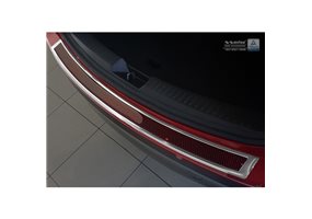 Protector Paragolpes Acero Inoxidable Mazda Cx-5 2014- Cromado/look Carbono Rojo-negro