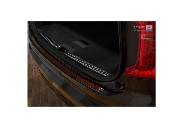 Protector Paragolpes Acero Inoxidable Volvo Xc90 2015- Negro/look Carbono Rojo-negro