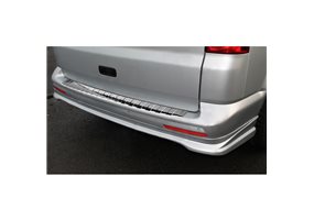 Protector Paragolpes Acero Inoxidable Vw Transporter T5 2003-2015 (alle) & T6 2015- (met Achterdeuren) 'ribs' 