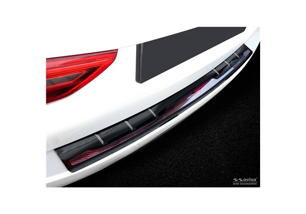Protector Paragolpes Acero Inoxidable Bmw 5-serie G31 Touring 2017- 'performance' Negro/look Carbono Rojo-negro