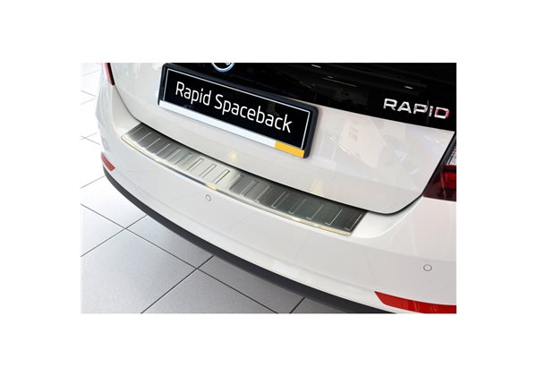 Protector Paragolpes Acero Inoxidable Skoda Rapid Spaceback 2013- 'ribs' 
