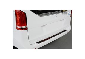 Protector Paragolpes Acero Inoxidable Mercedes Vito W447 2014- Cromado/look Carbono Rojo-negro