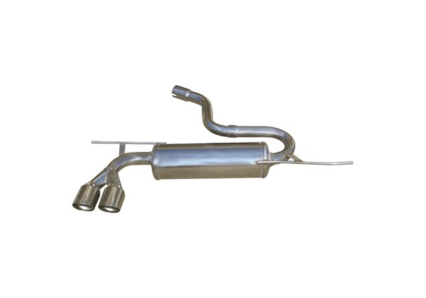 Escape Inoxcar para Audi A3 8P 1.9 TDi (105pk) 2003- 2x76mm Racing 