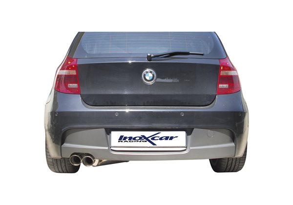 Escape Inoxcar para BMW 1-Serie E87 116i/118i 2004- 2x80mm Racing 
