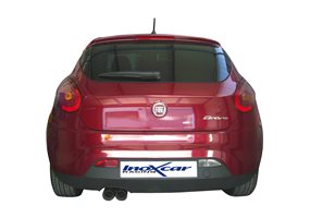 Escape Inoxcar para Fiat Bravo 1.4 T-Jet Sport (150pk) 2007- 2x80mm Racing 
