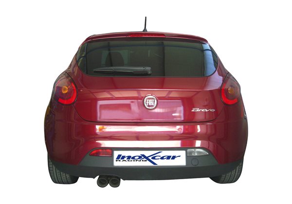 Escape Inoxcar para Fiat Bravo 1.4 T-Jet Sport (150pk) 2007- 2x80mm Racing 
