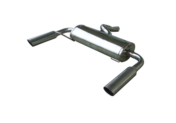 Escape Inoxcar para Renault Clio III RS 2.0 16v (197pk) 2006-2009 Links/Rechts 80mm Racing 