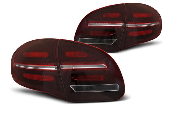 Juego De Pilotos Traseros Led Dinamicos Porsche Cayenne 10-15 Rojo Cristal