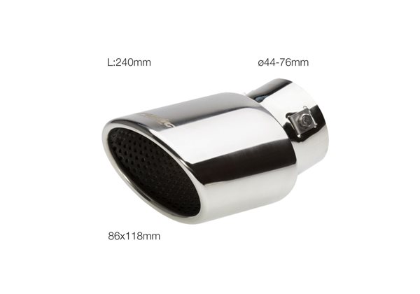 Cola Escape Sr Ovalada Inclinada Acero Inoxidable