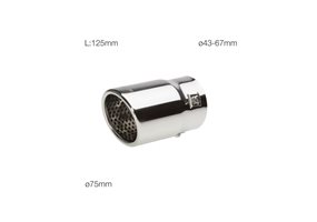 Cola Escape Sr Redondo Acero Inoxidable Inclinado