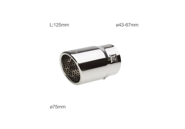 Cola Escape Sr Redondo Acero Inoxidable Inclinado