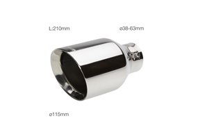 Cola Escape Sr Redondo Acero Inoxidable Inclinado