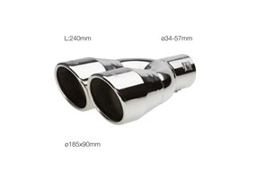 Cola Escape Sr Redondo Doble Acero Inoxidable