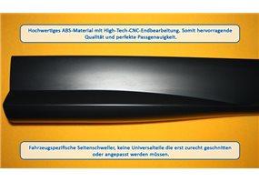 Juego taloneras laterales rdx abs plastico peugeot 206 / 206cc "turbo" 