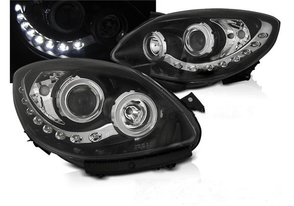 Juego De Faros Delanteros Renault Twingo 07-11 Daylight Black