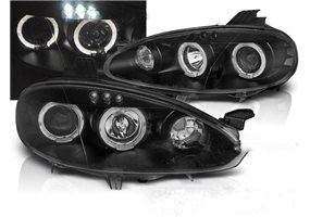 Juego De Faros Delanteros Mazda Mx5 01-05 Angel Eyes Black