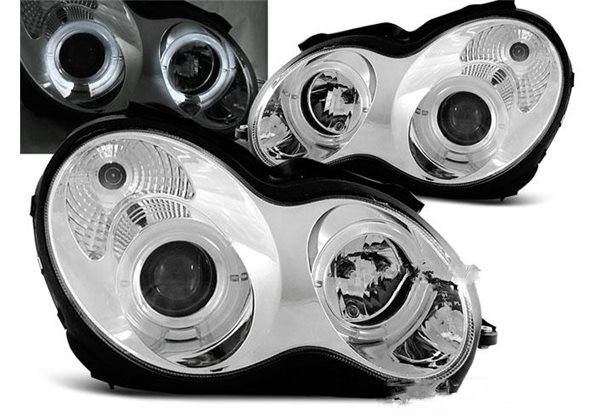 Juego De Faros Delanteros Mercedes W203 C-klasa 07.00-03.04