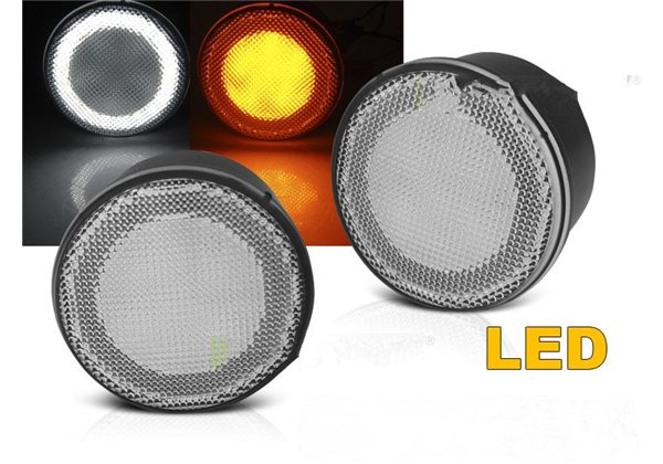 Intermitentes Chrysler Jeep Wrangler Jk 07-18 Led White
