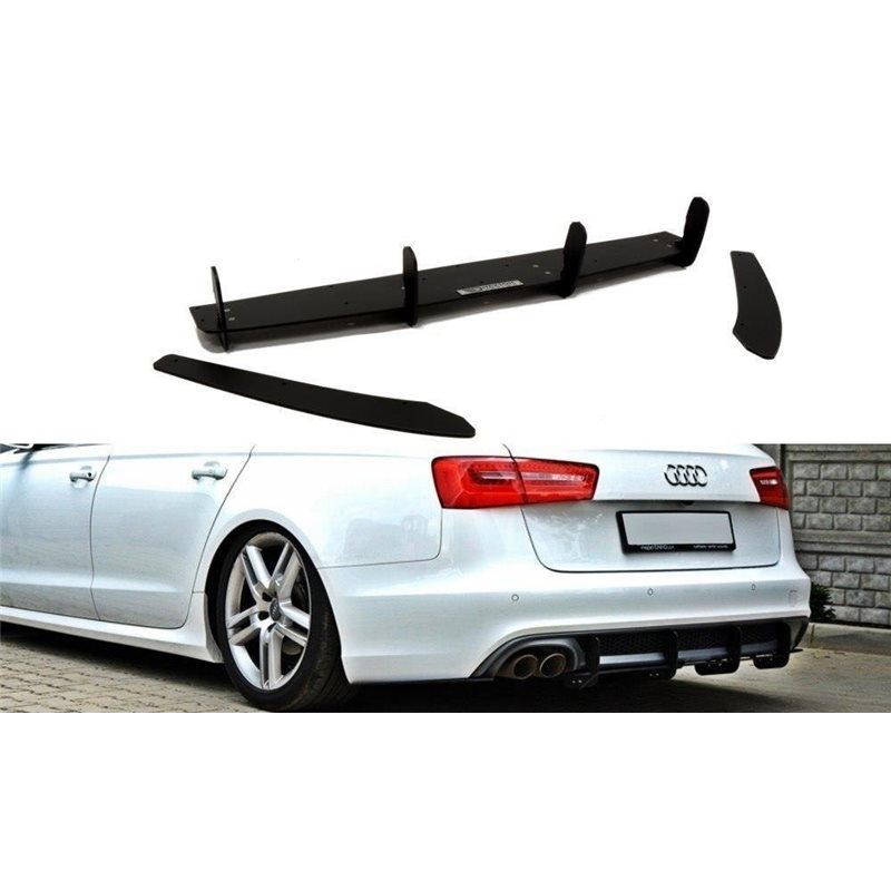 Añadido difusor Audi A6 S-line C7 (exhaust 1x2) Maxtondesign