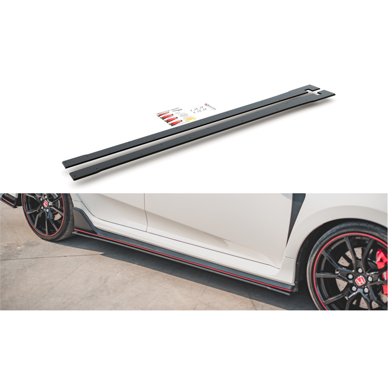 Añadidos taloneras V.2 Honda Civic X tipo-r Maxtondesign