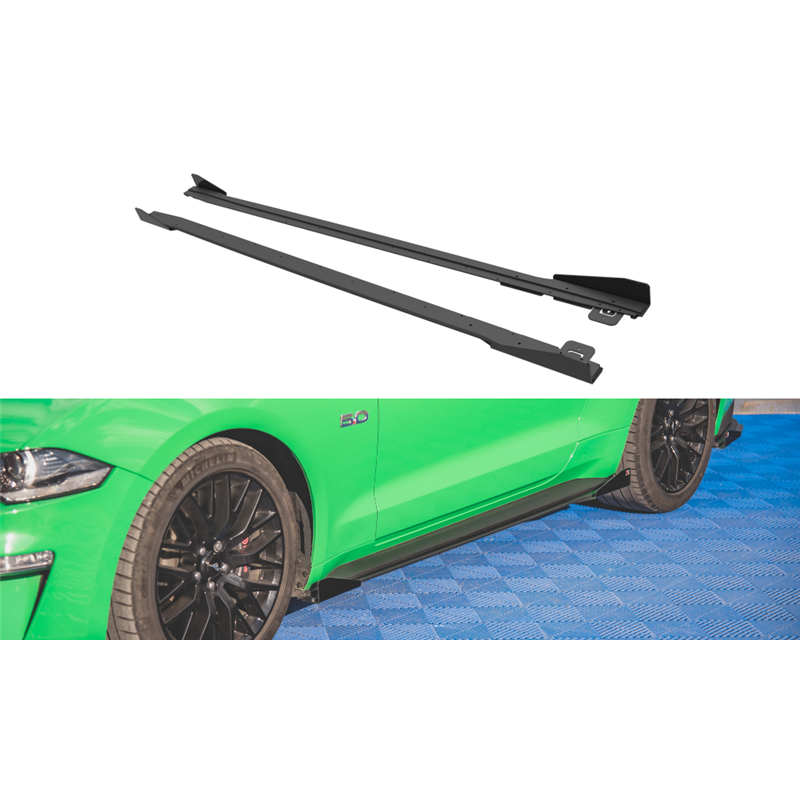 Añadidos taloneras V.1 + Flaps Ford Mustang Gt Mk6 Facelift Maxtondesign