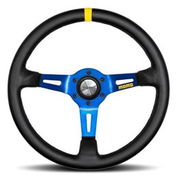 Volante momo mod.08 35 negro lea_blu/sp 350mm