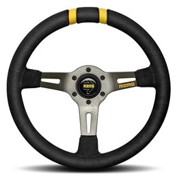 Volante momo drifting 330mm piel vuelta