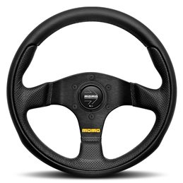 Volante momo team 280 mm cuero perforado negro