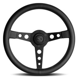 Volante momo prototipo 350 mm piel negra