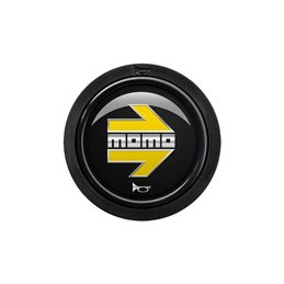 Pack 10 pulsador momo arrow logo brillante negro cromado 2c r