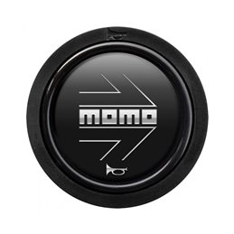 Pack 10 pulsador momo arrow logo negro mate cromado 2cc f