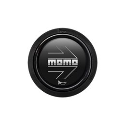 Pack 10 pulsador momo arrow logo negro mate cromado 2cc r