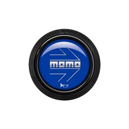 Pack 10 pulsador momo arrow logo brillante azul cromado 2cc f