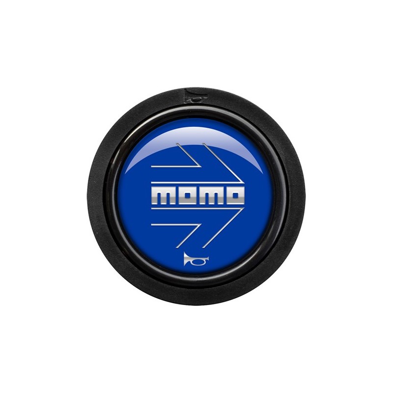 Pack 10 pulsador momo arrow logo brillante azul cromado 2cc f