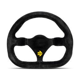 Volante momo 290mm piel vuelta negro mod.27