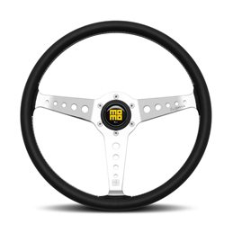 Volante momo california 360 cuero negro