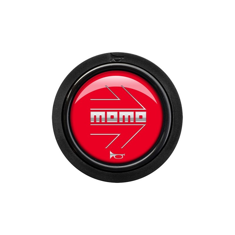 Pack 10 pulsador momo arrow logo brillante rojo cromado 2cc f