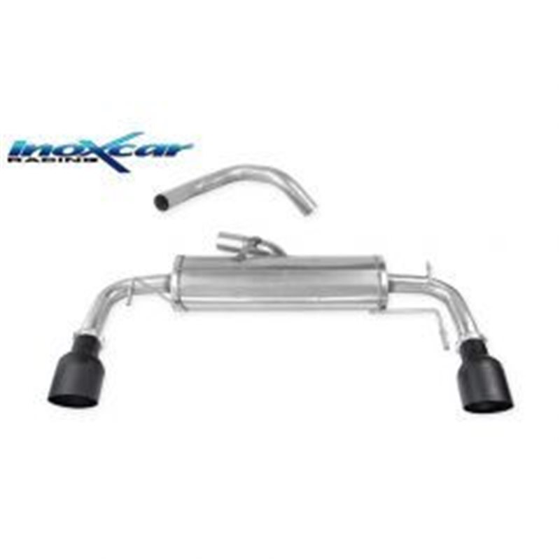 Escape Inoxcar para Fiat 500 Abarth 1.4T-Jet (135-160pk) 2008- + Cabrio 2010- 100mm Ceramic Black Edition (Ø48mm)