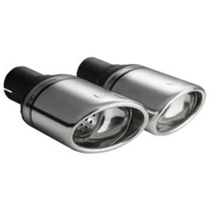Cola de escape Ulter Sport (Derecho) - Ovaal 120x80mm - Lengte 120mm - Montage -50mm - RVS 