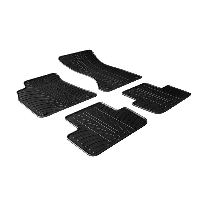 Alfombrilla goma Gledring Audi A4 2008-2015 & A5 Sportback 2008-2016 (4 piezas+clips montaje) 