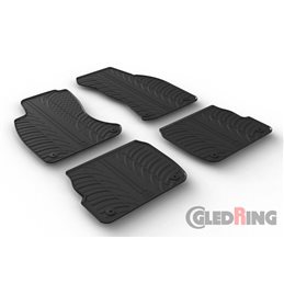 Alfombrilla goma Gledring Audi A6 1997-2004 (4 piezas+clips montaje) 
