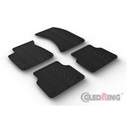 Alfombrilla goma Gledring Audi A8 (4H) 2010-2017 (4 piezas+clips montaje) 