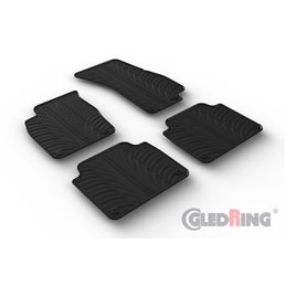 Alfombrilla goma Gledring Audi A8 (4N) 2018- (4 piezas+clips montaje) 