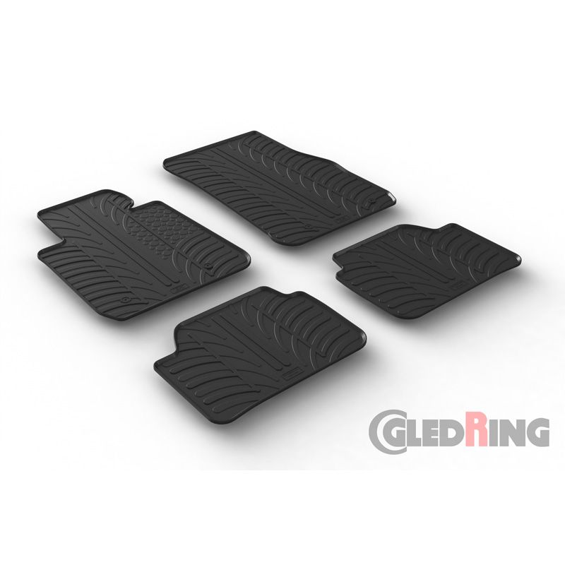 Alfombrilla goma Gledring BMW 1-Serie F20/F21 2011-2019 (4 piezas+clips montaje) 