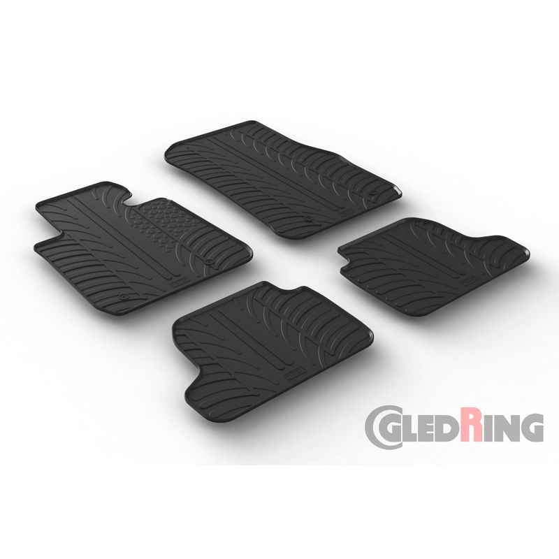 Alfombrilla goma Gledring BMW 2-Serie F22 Coupé 2013- (4 piezas+clips montaje) 