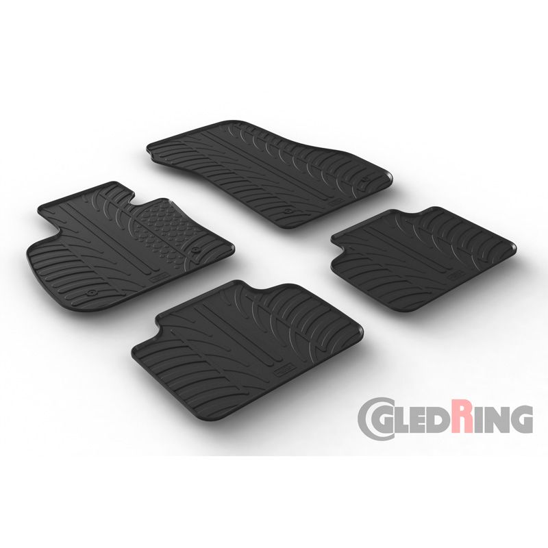 Alfombrilla goma Gledring BMW 2-Serie F45 Active Tourer 2014-2021 (4 piezas+clips montaje) 