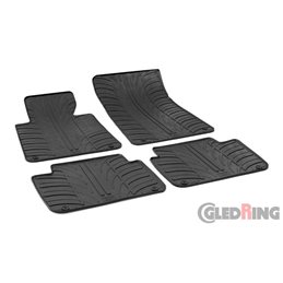 Alfombrilla goma Gledring BMW 3-Serie E46 1998-2005 (4 piezas+clips montaje) 