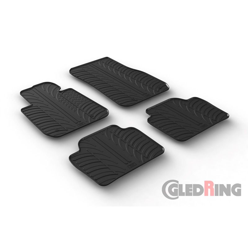 Alfombrilla goma Gledring BMW 3 serie F30/F31 2012-2019 (4 piezas+clips montaje) 