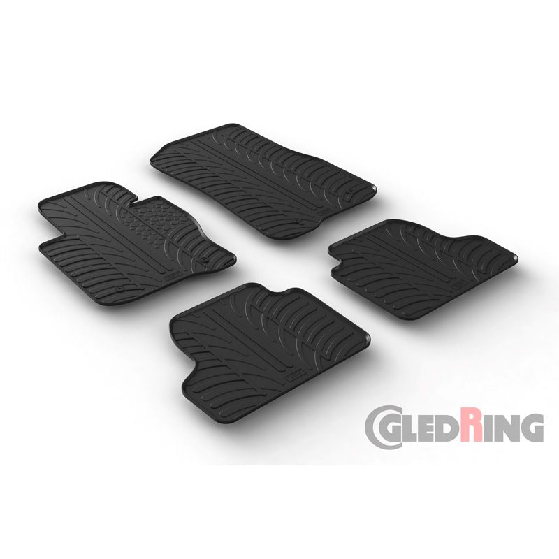 Alfombrilla goma Gledring BMW 4 serie F32 automaat 2013-2020 (4 piezas+clips montaje) 
